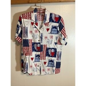 Napa Valley Women’s S Button Shirt Art to Wear Vintage America GrannyCore